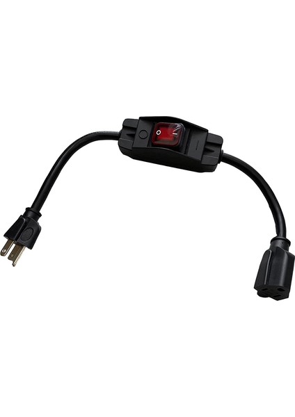 Su Geçirmez Anahtarlı 3 Uçlu Uzatma Kablosu, Anahtarlı 1875W Ağır Hizmet Uzatma Kablosu, 14AWG 1.5ft, 1 Paket Abd Fişi (Yurt Dışından)