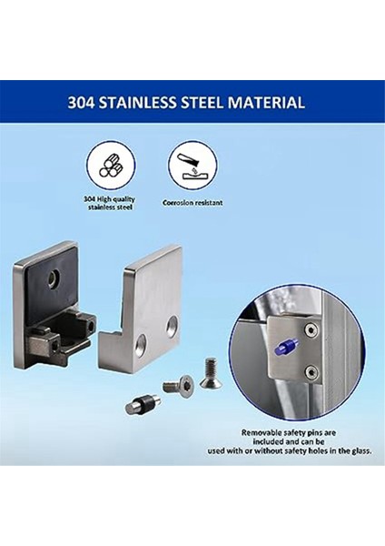 2 Adet Paslanmaz Çelik Cam Klipsleri, Ayarlanabilir Cam Raf Braketleri, Cam Merdiven Korkuluk Balık Ağzı Sabitleme Klipsleri (Yurt Dışından) indirimleri