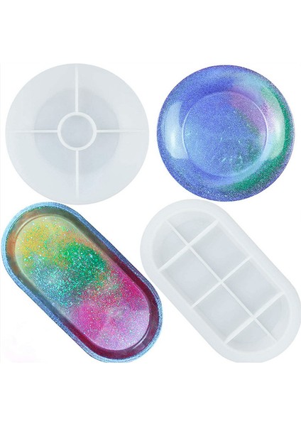 Tepsi Silikon Kalıp Dıy Kristal Kare Yuvarlak Altıgen Dak Altlığı Silikon Kalıp Tabak Saklama Tutucu Epoksi Reçine Kalıp Ev (Yurt Dışından) fiyatları