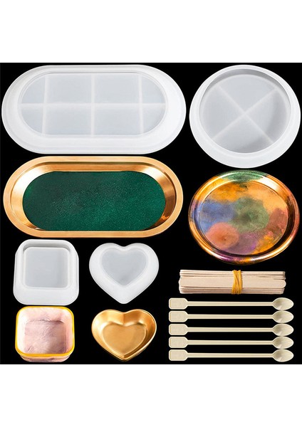 Tepsi Silikon Kalıp Dıy Kristal Kare Yuvarlak Altıgen Dak Altlığı Silikon Kalıp Tabak Saklama Tutucu Epoksi Reçine Kalıp Ev (Yurt Dışından) modelleri