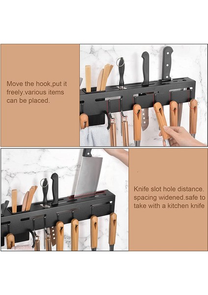 Duvara Monte Alet Tutucu, Mutfak Depolama Için 8 Çıkarılabilir Kancalı Askılı Alet Rafı, Kaşıklar, Bıçaklar, Çatallar, Vb. Için (Yurt Dışından) fırsatları