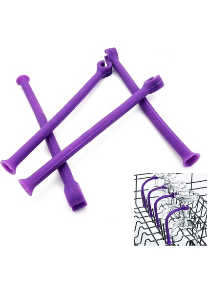 Kadeh Takımı Koruyucu, Şarap Dakları Için 4'lü Esnek Bulaşık Makinesi Seti Züccaciye Sabit (Yurt Dışından)