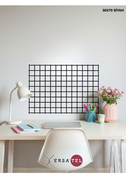 Tel Pano Metal Duvar Panosu Ersapano Classic 50X70 Siyah