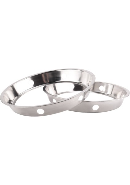 2 Adet Paslanmaz Çelik Wok Halka Metalik Yuvarlak Alt Wok Rafı 10.43X11.8 Inç Evrensel Boyut Inç Gaz Sobası Kızartma Tavaları (Yurt Dışından)