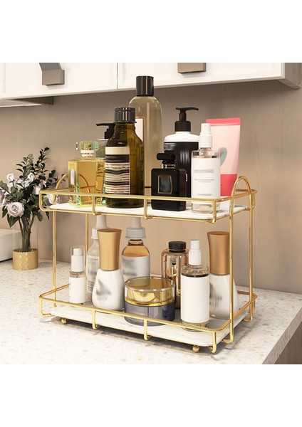 Hafif Lüks Tezgah Makyaj Organizatör Cilt Bakım Ürünleri Parfüm Organizatör Kozmetik Banyo Depolama Rafı C (Yurt Dışından) modelleri