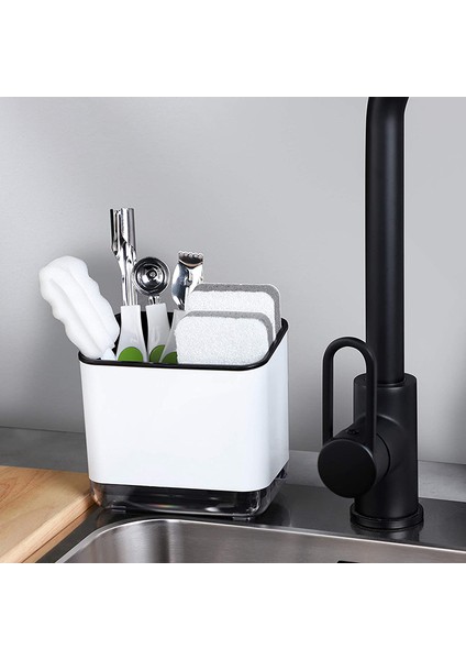 Lavabo Caddy Organizer, Mutfak Süngerlik, Sabun Fırçası Caddy Mutfak Lavabo Aksesuar Organizasyonlar Caddy Organizer Lavabo (Yurt Dışından) indirimleri