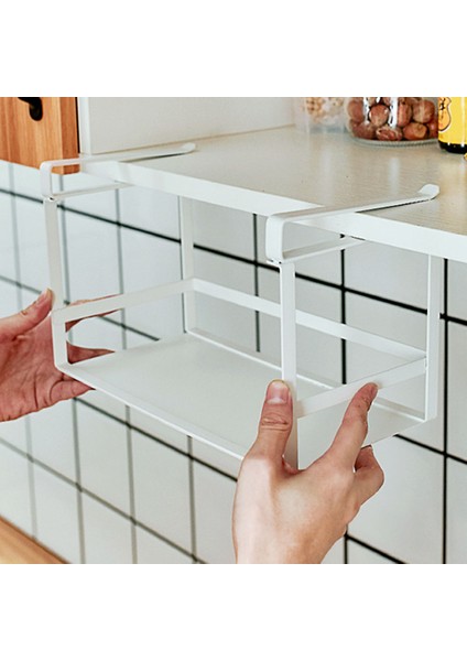 Raf Altı Baharat Organizatör Kabine Askı Raf Baharat Şişesi Tutucu Dolap Depolama Sepeti Mutfak Aksesuarları Siyah (Yurt Dışından) fiyatları