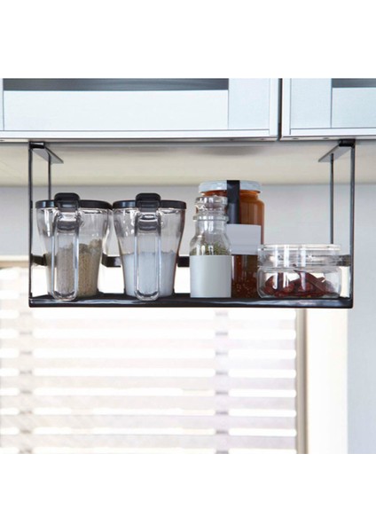 Raf Altı Baharat Organizatör Kabine Askı Raf Baharat Şişesi Tutucu Dolap Depolama Sepeti Mutfak Aksesuarları Siyah (Yurt Dışından) modelleri
