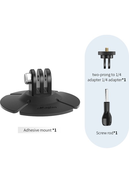 Amagısn DJI/GOPRO/INSTA360 Aksiyon Kamerası Motosiklet Kaskı Kavisli Düz Montajlar Için Esnek Yapışkan Taban (Yurt Dışından) modelleri