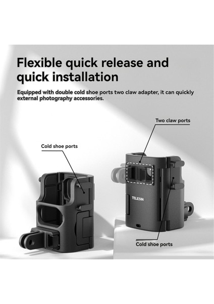 Telesın Djı Pocket 3 Kamera Koruyucu Çerçeve Genişleme Soğuk Ayakkabı Adaptörü, Sap Kapağı, Koruyucu Kılıf, Braket Aksesuarları (Yurt Dışından) fırsatları