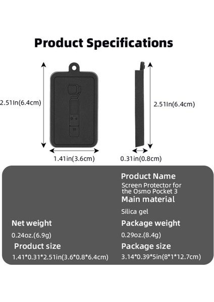 Djı Osmo Pocket 3 Ekran Koruyucu Kapak Ekran Silikon Koruyucu Kapak Çizilmez Aksesuarlar (Yurt Dışından) fırsatları
