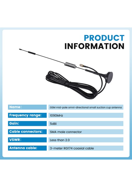 5DBI-1090MHZ-ANTEN-ADS-B-MODEM-YÖNLENDIRICI-SMA-ERKEK-MCX-ERKEK-FLIGHTAWARE Için (Yurt Dışından) indirimleri