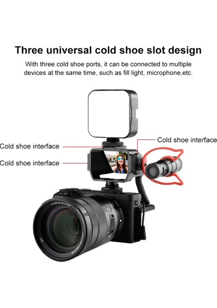 Kamera Selfie Vlog Flip Up Aynalı Ekran 3 Soğuk Yuva Sony A6000/A6300/A6500/A72/A73 Nikon Z6/z7 Aynasız Kameralar (Yurt Dışından) indirimleri