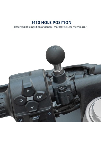 Paket 1 Inçlik Top Adaptörü M10X1.25 Metrik Dişli Ram Montajları ile Uyumlu B Boyutu Çift Soket Kolu M10 (Yurt Dışından) fiyatları