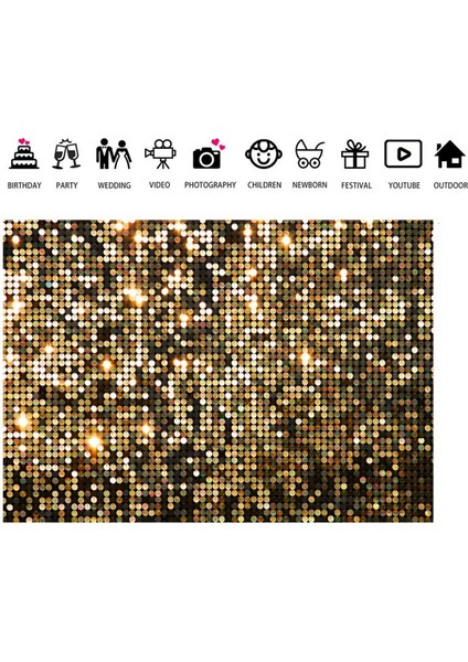 210X150CM Parıltılı Altın Dekoratif Fotoğraf Arka Planları Çocuk Duşu Doğum Günü Partisi Afiş Fotoğraf Kumaşları (Yurt Dışından) fırsatları