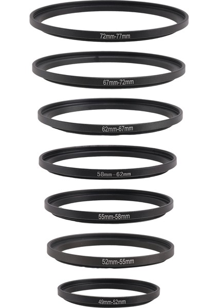 49MM 52MM 55MM 58MM 62MM 67MM 72MM 77MM Metal Kamera Lens Filtresi Adımlama Adımlama Halkaları Lens Parasoley Adaptörü Montaj Seti (Yurt Dışından)