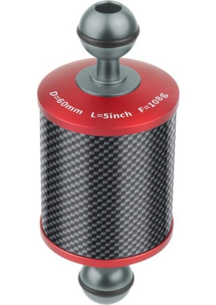 Dia 60MM Karbon Fiber Şamandıra Yüzdürme Su Kolu 5 Inç Dslr Kamera Tepsisi Sualtı Dalış Aksesuarları Için, Kırmızı (Yurt Dışından)