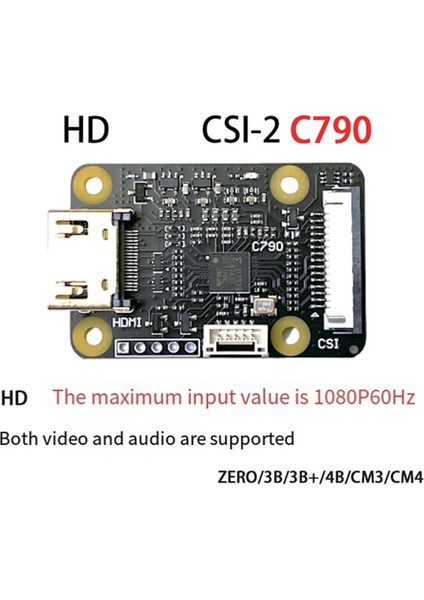 Raspberry Pi Kamera Adaptörü Için HDMI Uyumlu Csı-2 Kartı C790 1080P25FP Zero/3b/3 B+/4b/cm3/cm4(B) (Yurt Dışından) fırsatları