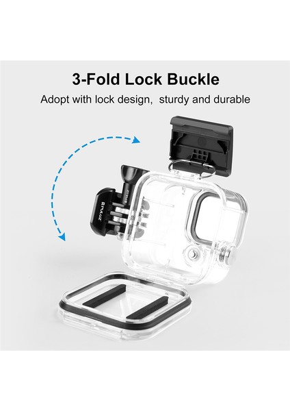 Puluz Gopro HERO11 Siyah Mini Spor Kamera Dalış Kılıfı 40M Çok Işlevli Mühürlü Su Geçirmez Kılıf (Yurt Dışından) indirimleri