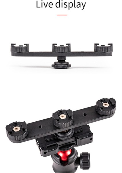 1/4 Vidalı Delik Soğuk Pabuç Braketi Vlog Genişleme Braketi 3 Sıcak Pabuç Adaptörü, Kamera Tripod Cep Telefonu Klipsi Için (Yurt Dışından) modelleri