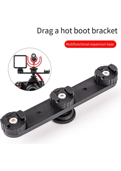 1/4 Vidalı Delik Soğuk Pabuç Braketi Vlog Genişleme Braketi 3 Sıcak Pabuç Adaptörü, Kamera Tripod Cep Telefonu Klipsi Için (Yurt Dışından) fırsatları