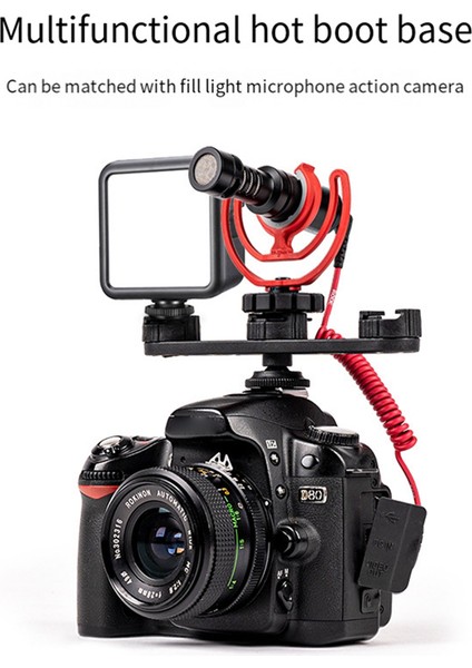 1/4 Vidalı Delik Soğuk Pabuç Braketi Vlog Genişleme Braketi 3 Sıcak Pabuç Adaptörü, Kamera Tripod Cep Telefonu Klipsi Için (Yurt Dışından) indirimleri