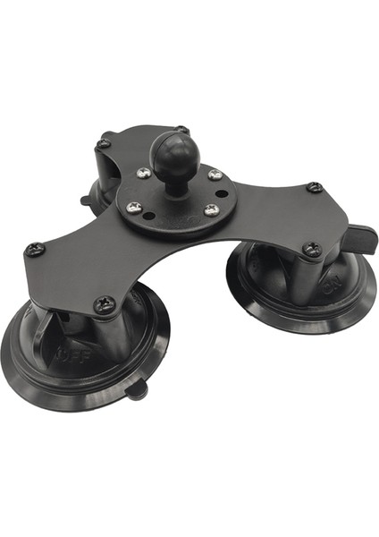 Ballhead Araba Penceresi Twist-Lock Üçlü Vakumlu Taban Amps Delikli Top Montajlı Gopro Kamera Akıllı Telefon (Yurt Dışından)