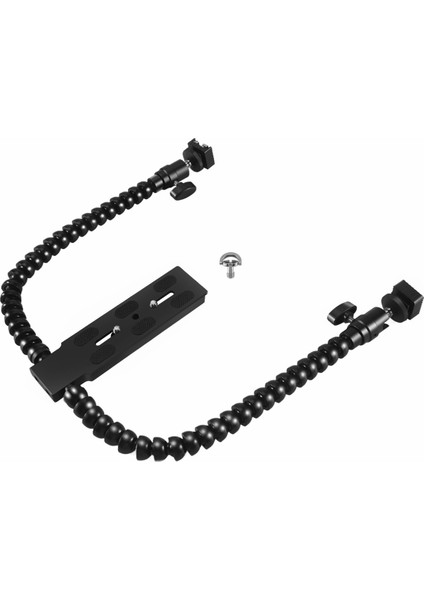 Yeni Esnek Çift Kollu Sıcak Ayakkabı Flaş Braketi Montaj Tutucu Canon Nikon Pentax Makro Çekim Kamera Aksesuarları (Yurt Dışından) fiyatları