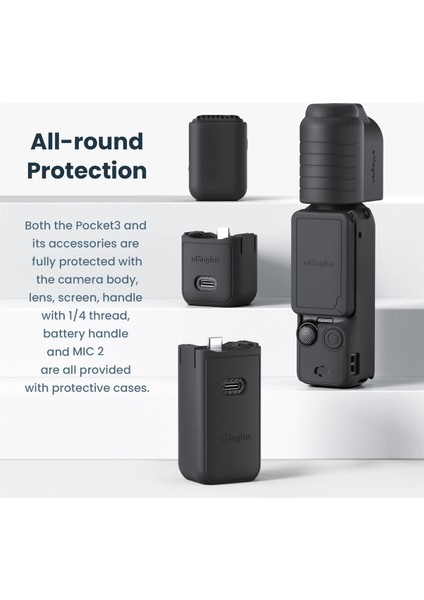 Djı Osmo Pocket 3 Için Amagisn Silikon Kılıf Çizilmez Gimbal Kamera Sapı Yumuşak Lens Koruyucu Kılıf Siyah Çok Amaçlı (Yurt Dışından) modelleri