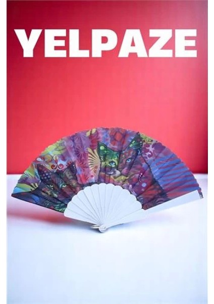 Desenli Yelpaze – Renkli ve Şık Figürlü Tasarım