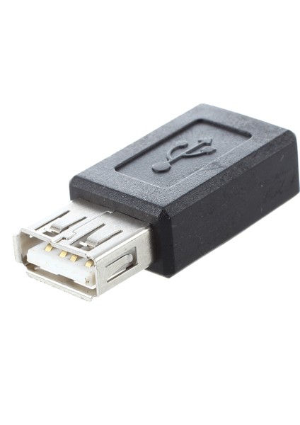 Siyah USB 2.0 Tip A Dişi - Mikro USB B Dişi Adaptör Fişi Dönüştürücü (Yurt Dışından)