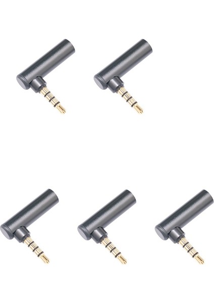 5 Adet 90 Derece Sağ Açılı 3.5mm Erkek Kadın Ses Dönüştürücü Adaptör Konnektörü L Tipi Stereo Mikrofon Jakı Fişi (Yurt Dışından)