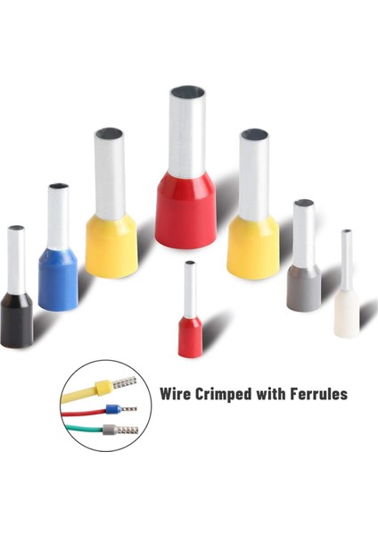 1400 Adet Tel Ferül Konnektör Seti 22-8 Ölçü Premium Bakır Ferül Terminalleri Naylon Yalıtımlı Pim Kablo Ucu Konnektörleri (Yurt Dışından) fiyatları