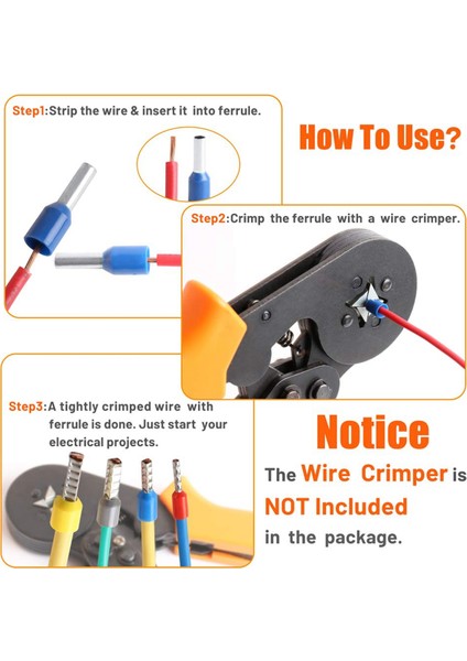 1400 Adet Tel Ferül Konnektör Seti 22-8 Ölçü Premium Bakır Ferül Terminalleri Naylon Yalıtımlı Pim Kablo Ucu Konnektörleri (Yurt Dışından) modelleri