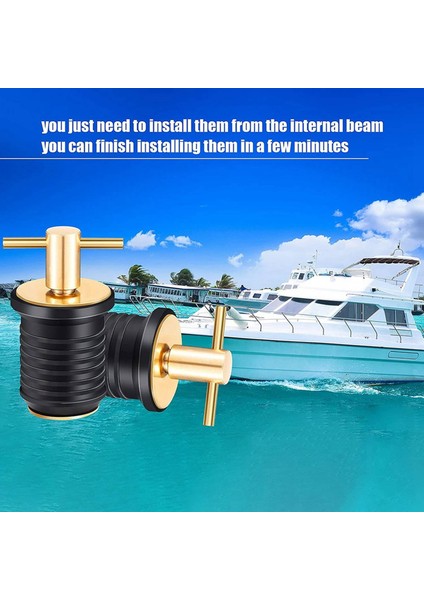 2 Adet T-Kolu Tahliye Tapası Büküm-Turn Tekne Tahliye Tapaları Kauçuk Tapalar Pirinç Saplı Tekne Deniz Aksesuarları (Yurt Dışından) modelleri