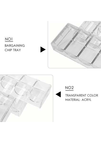 10 Adet Profesyonel Akrilik Poker Çipi 100 Çip Tepsisi (Kapaksız) (Yurt Dışından) indirimleri