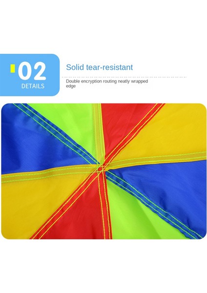 3 Metre Çocuk Paraşüt Oyunu, Gökkuşağı Kumaş Oyunu Renkli Parti Matı Saplı, Çocuklar Açık Hava Oyun Battaniyesi (Yurt Dışından) modelleri