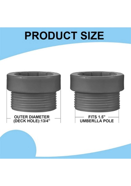 4 Adet Havuz Şemsiyesi Sabitleyici Adaptörü Dişli Adaptör Kovanları Havuz Şemsiyesi Sabit Adaptörü Şemsiye Tutucu (Yurt Dışından) modelleri