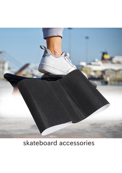 Pvc Su Geçirmez Kaykay Güverte Zımpara Kaymaz Bant Griptape Paten Scooter Etiket 84X23CM-SIYAH (Yurt Dışından) fiyatları