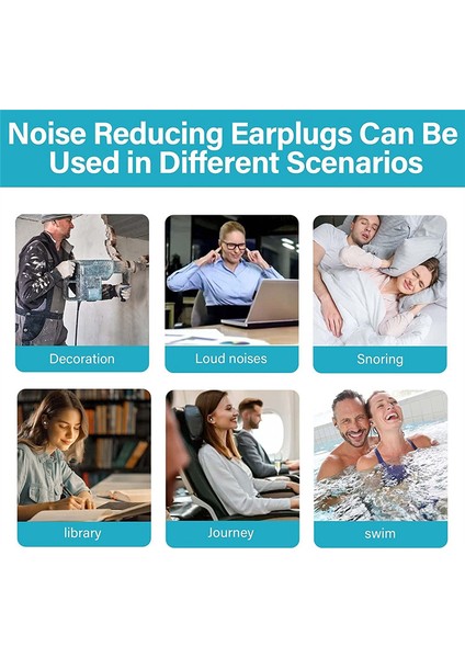 Uyumak Için 6 Çift Su Geçirmez Kulak Tıkacı, Uyumak Için Gürültü Önleyici Kulak Tıkacı Yüzme Çalışma Seyahat S (Yurt Dışından) indirimleri