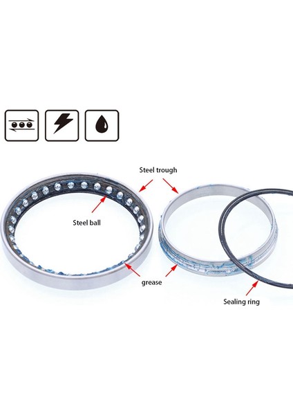 Bisiklet Rulmanları Genel Kulaklık Onarım Rulmanları 41.8mm Dağ Mtb Bisikleti Çelik Rulman (Yurt Dışından) indirimleri