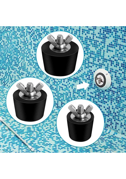 Yüzme Havuzu Delikleri Için 6 Paket 3 Boyutlu Havuz Kışlama Fişi, Yer Üstü Havuz Skimmer Için Genişletme Fişleri (Yurt Dışından) fırsatları