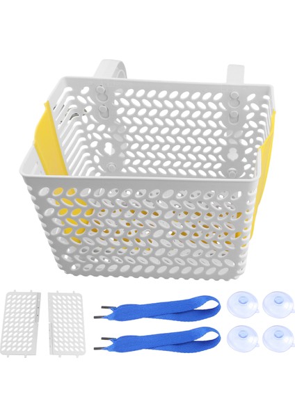 Havuz Kenarı Depolama Sepeti, Yüzme Havuzu Depolama Sepeti, Yer Üstü Havuz Sepeti, Vakumlu Depolama Sepeti Beyaz (Yurt Dışından)