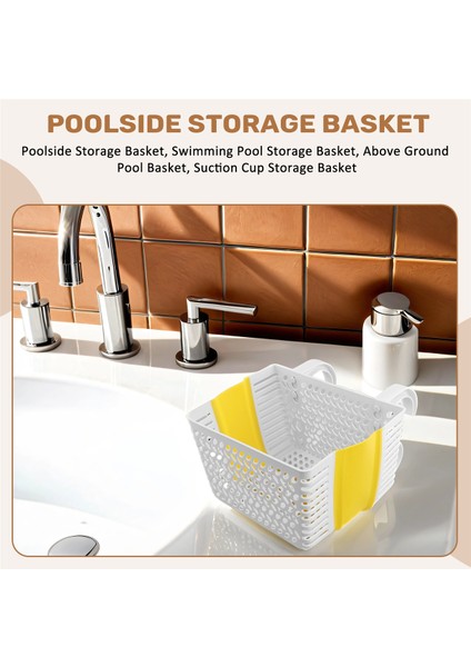 Havuz Kenarı Depolama Sepeti, Yüzme Havuzu Depolama Sepeti, Yer Üstü Havuz Sepeti, Vakumlu Depolama Sepeti Beyaz (Yurt Dışından) fırsatları