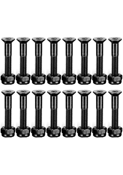 16 Takım 1 Inç Kaykay Montaj Donanımı Vidalar Cıvata Kaykay Donanım Vidaları Kaykay Parçaları (Yurt Dışından)