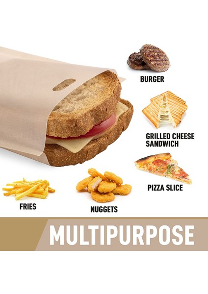 Izgara Peynirli Sandviçler Için 8 Paket Tekrar Kullanılabilir Tost Poşeti - Yapışmaz Izgara Peynirli Tost Poşeti Tekrar Kullanılabilir (Yurt Dışından) modelleri