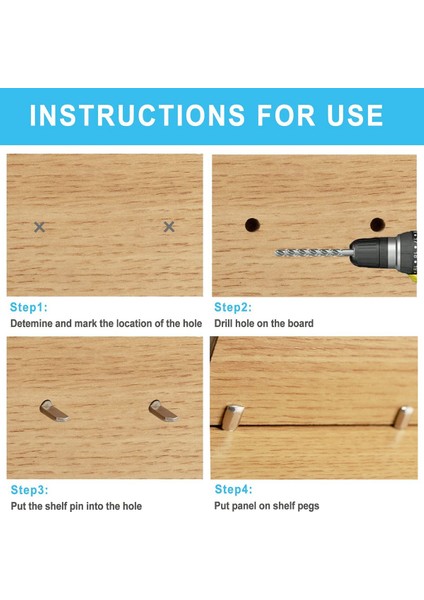 5mm Dolap Raf Desteği Mandal Kaşık Şekli Metal Raf Pimleri Raflar Için, 100 Adet Gümüş Renk (Yurt Dışından) indirimleri