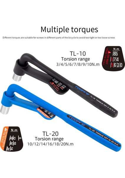 Toopre Bisiklet Taşınabilir Tork Anahtarı Iç Altıgen Seti Yüksek Hassasiyetli Tork Alet Seti Bisiklet Tork Anahtarı Tl-10 Mavi (Yurt Dışından) fırsatları