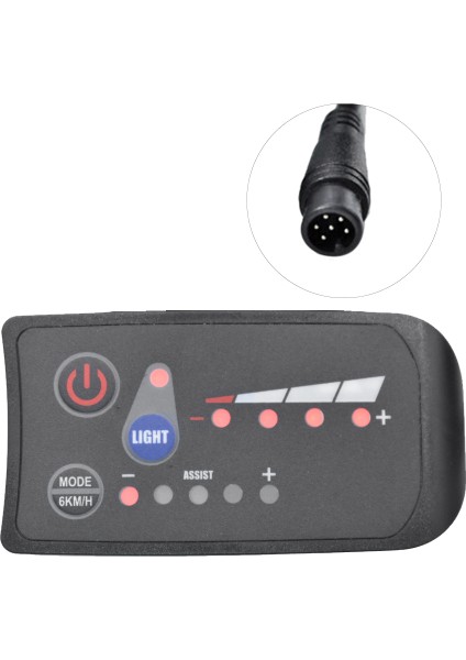 S810 E-Bisiklet Metre LED Ekran 48 V IP65 Uart Protokolü Elektrikli Bisiklet Için Elektrikli Bisiklet Metre 6pın (Yurt Dışından)