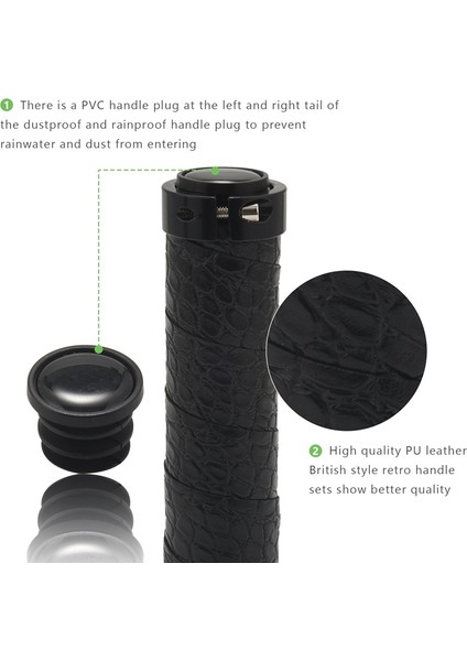 Bisiklet Gidon Sapları Bisiklet Kolu Sapları Kaymaz Çift Kilit Bisiklet Gidon Mtb Yol Bisikleti Scooter Katlanır Siyah (Yurt Dışından) indirimleri